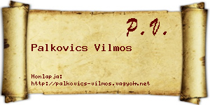 Palkovics Vilmos névjegykártya